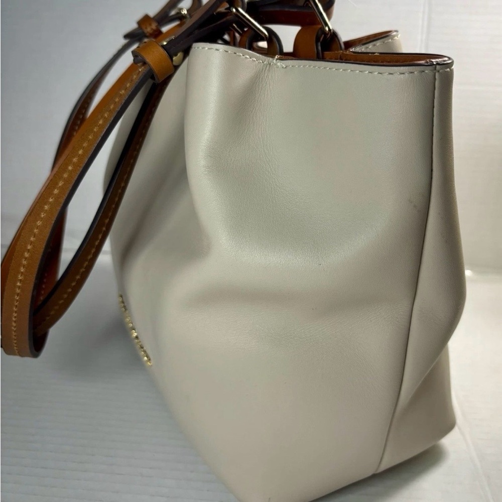 Dooney & Bourke Cream and Tan Leather Tote